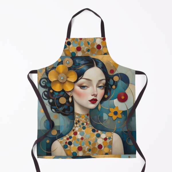 Item preview, Art Nouveau Floral Woman Portrait designed and sold by Beyond The Canvas.