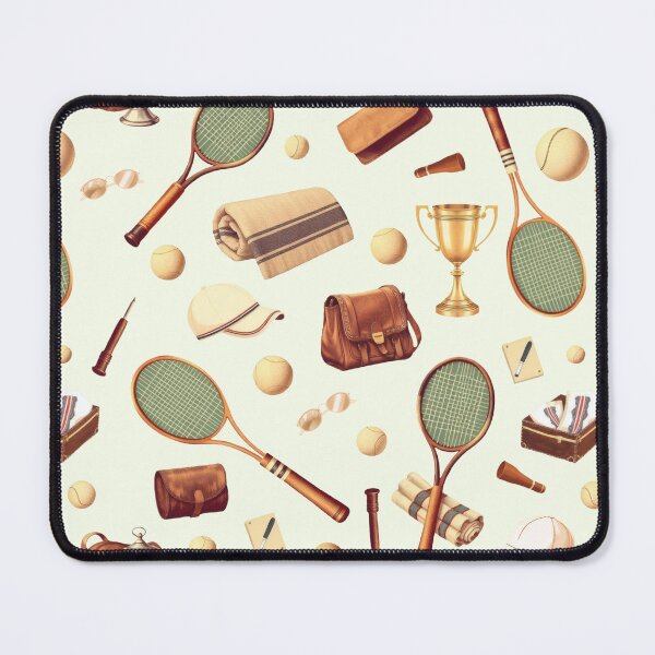 Item preview, Vintage Tennis Accessories Pattern | Gift for Tennis Lover designed and sold by UnhingedBird.