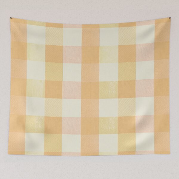 Item preview, Pastel Buffalo Check Pattern – Soft Yellow Cottagecore Summer Seamless Design designed and sold by Tamas Das.