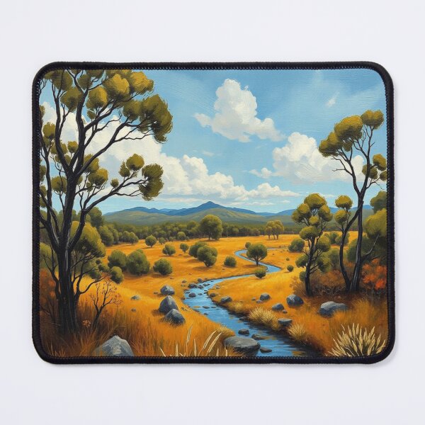 Aperçu de l'œuvre Paysage australien rustique, peinture de nature, décor de l'Outback, cadeau de voyage esthétique créée et vendue par ArtByTripti.