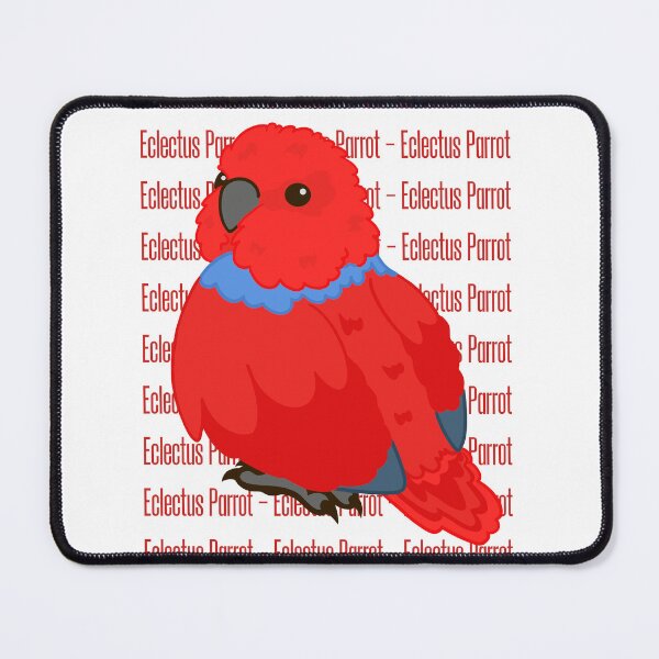 Item preview, Cute female Eclectus Parrot with Text designed and sold by causebirbs.