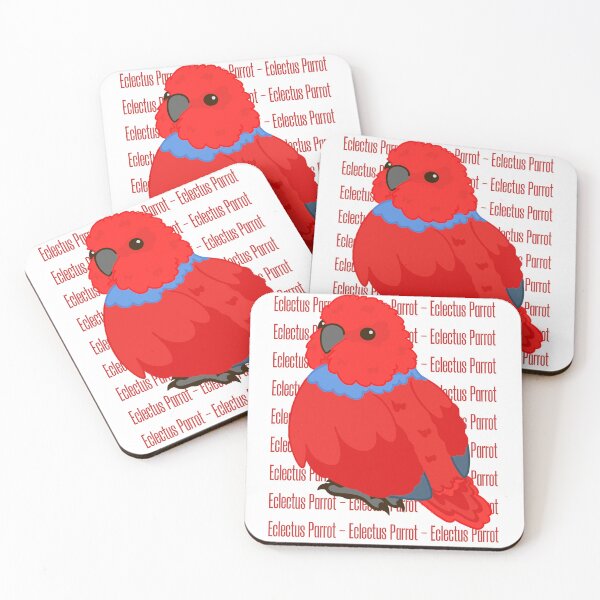 Item preview, Cute female Eclectus Parrot with Text designed and sold by causebirbs.