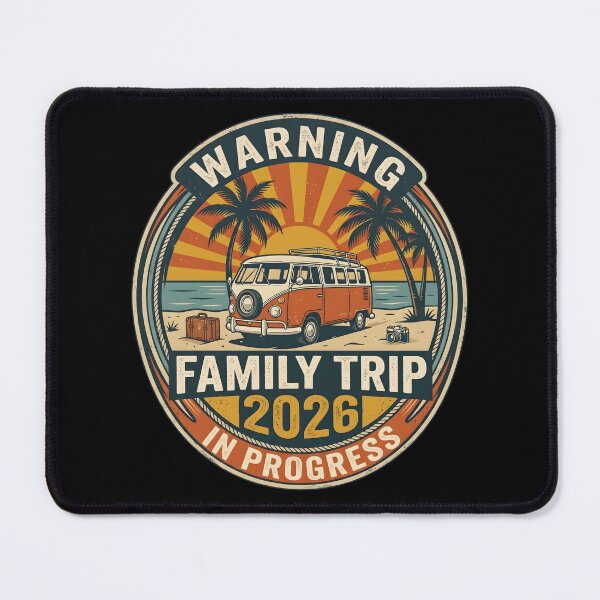 Item preview, Warning Family Trip 2026 In Progress Vintage Summer Vacation designed and sold by dudelinart.