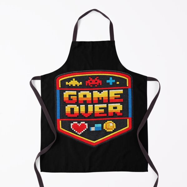 Item preview, Retro Game Over Patch - Embroidered Pixel Art Gaming Shield designed and sold by myforestfog.