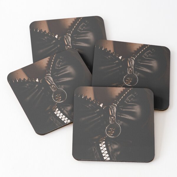 Item preview, Zipper Detail Portrait – Dark Aesthetic Leather Fashion Photography designed and sold by BodylineStudio.