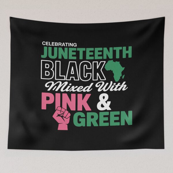 Item preview, Celebrating Juneteenth Black Mixed with History Pink designed and sold by EllenJast.