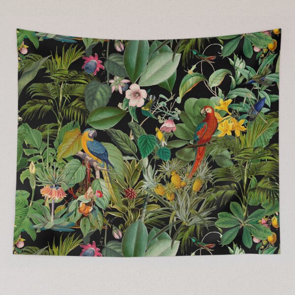 Artikelvorschau, Dschungel der botanischen Wunder Schwarz entworfen und verkauft von artsandsoul.