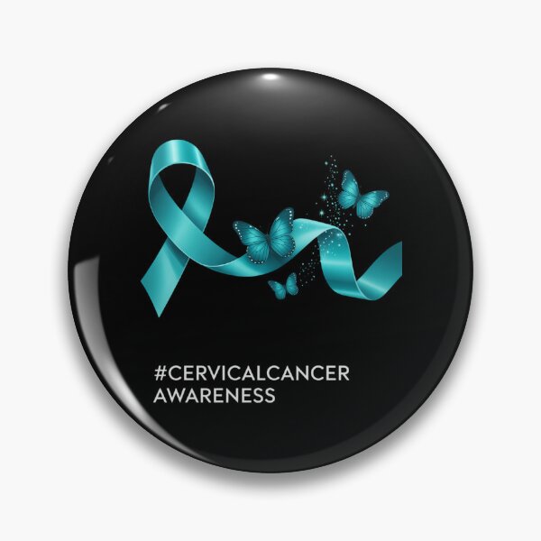 Item preview, Cervical Cancer Awareness Butterfly Ribbon Teal designed and sold by EllenJast.