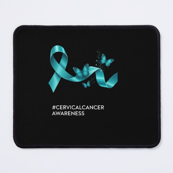 Item preview, Cervical Cancer Awareness Butterfly Ribbon Teal designed and sold by EllenJast.