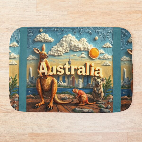 Item preview, Australia Outback Kangaroo Landscape Sticker Rustic Wildlife Nature Travel Gift designed and sold by ArtByTripti.