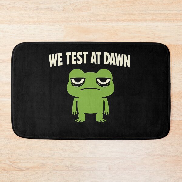 Item preview, We Test At Dawn Funny Frog Shirt, Minimalist Student Meme T-Shirt, Exam Humor Tee, College Finals Week, Dead Inside Frog designed and sold by VibeOffline Studio.