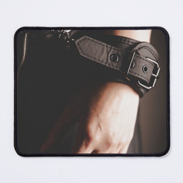 Item preview, Black Leather Cuff Wristband – Gothic Punk Fashion Photography Print designed and sold by BodylineStudio.