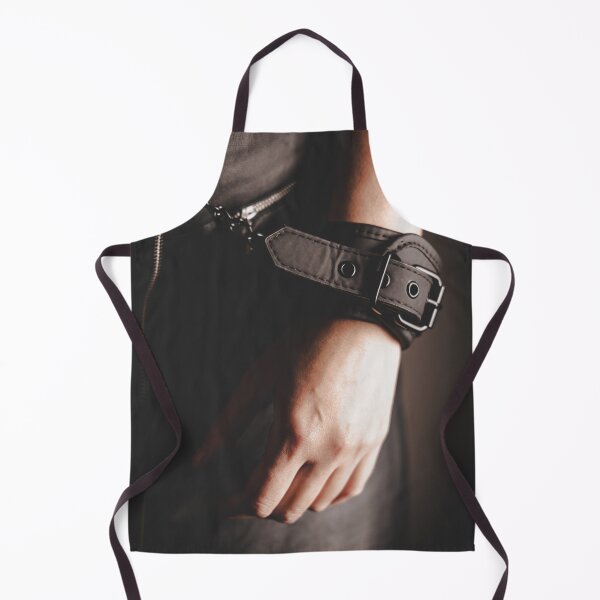 Item preview, Black Leather Cuff Wristband – Gothic Punk Fashion Photography Print designed and sold by BodylineStudio.
