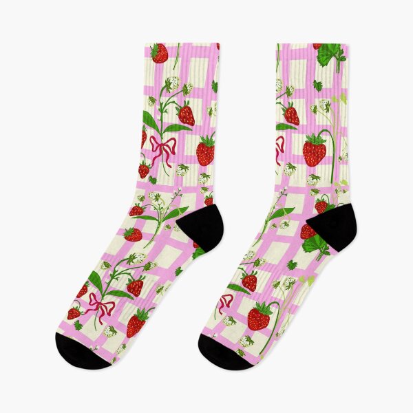 Item preview, Retro Checkered Strawberries Vintage Aesthetic Pattern designed and sold by MaiZephyr.
