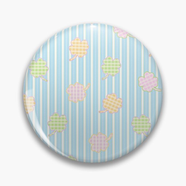 Item preview, Clover Leaf Pattern on Blue-White Stripe Background designed and sold by kindacute-shop.