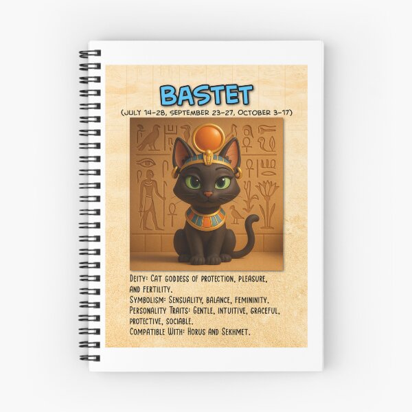 Item preview, Happy Birthday Egyptian Zodiac Bastet card  designed and sold by Corrieweb.