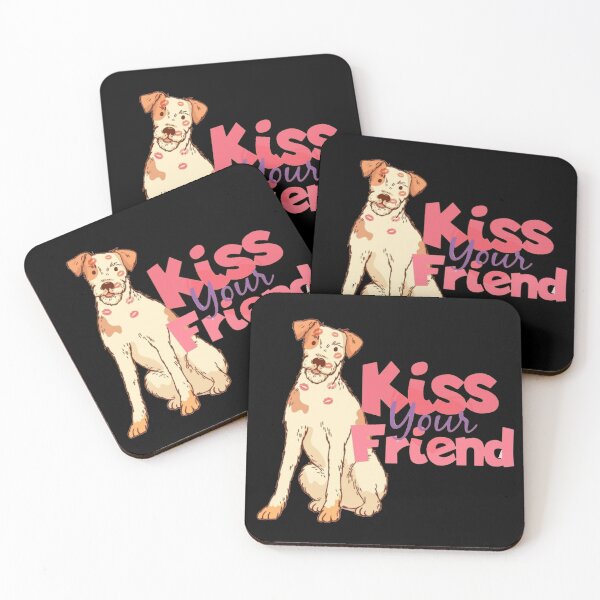 Item preview, Kiss Your Friend - Cute Dog with Lipstick Kisses Illustration designed and sold by GenZFashion000.