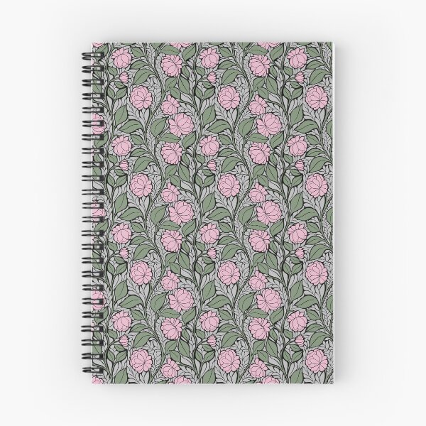 Item preview, Medium Soft Pink Peony Art Nouveau Sage Green Botanical Pattern designed and sold by DColourMuse.