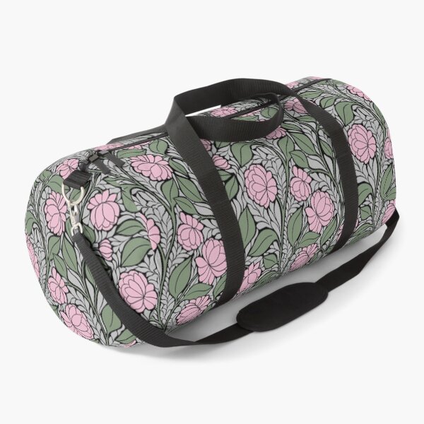 Item preview, Medium Soft Pink Peony Art Nouveau Sage Green Botanical Pattern designed and sold by DColourMuse.