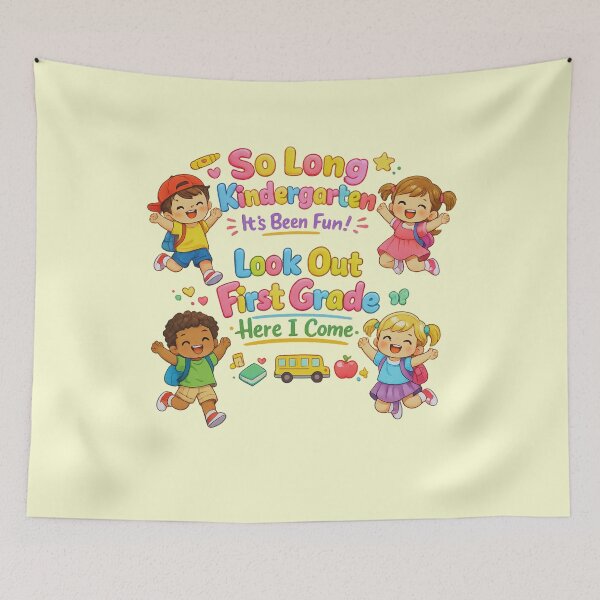 Item preview, Cute Kids So Long Kindergarten First Grade Here I Come Kids Graduation Gift designed and sold by Im-Ara.