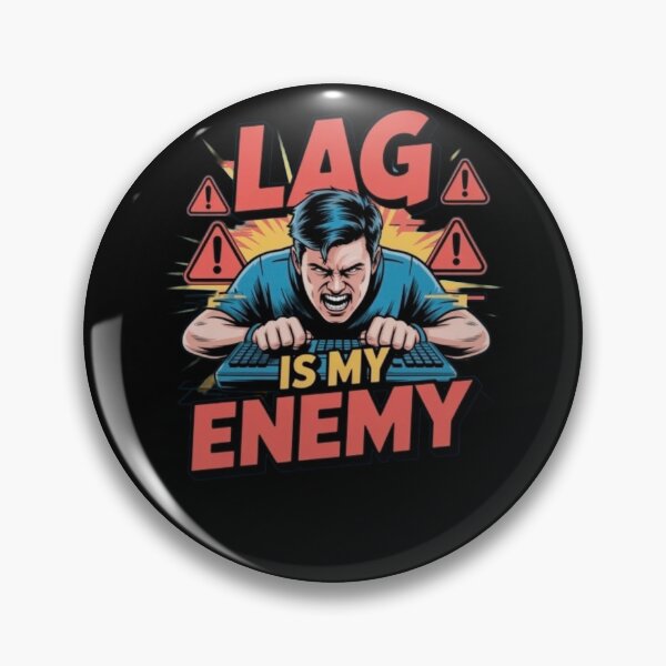 Item preview, “Lag Is My Enemy Gamer Rage Funny Gaming Art work designed and sold by Art Bloom Studio.