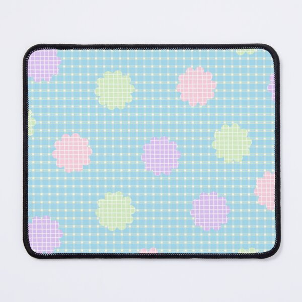 Item preview, Flower Pattern on Blue Checked Background designed and sold by kindacute-shop.
