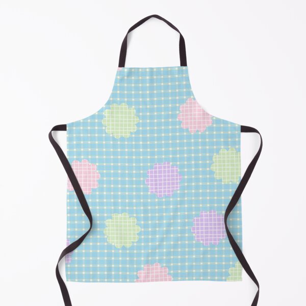 Item preview, Flower Pattern on Blue Checked Background designed and sold by kindacute-shop.
