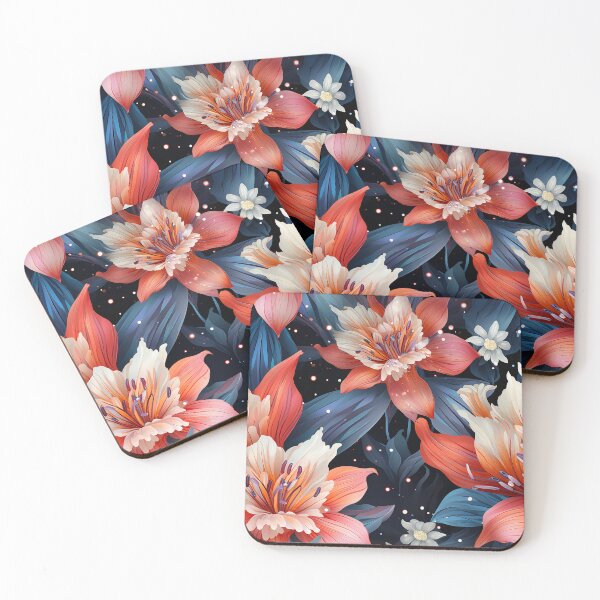 Item preview, Hibiscus flower abstract seamless pattern designed and sold by Leylita Design.
