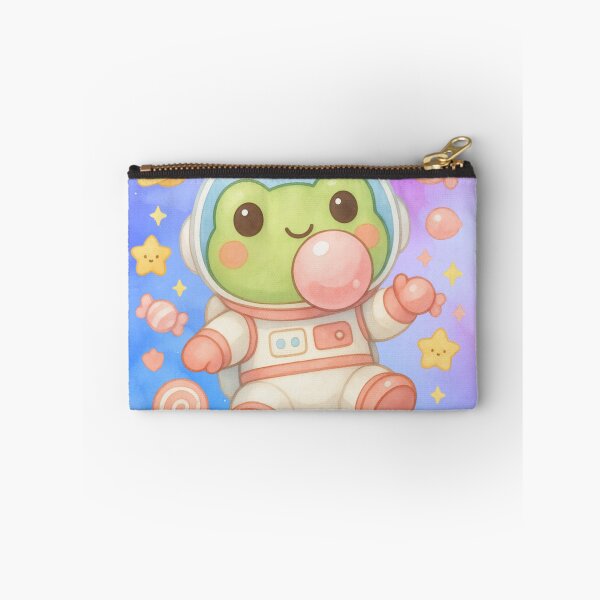 Item preview, Cute Frog Astronaut Blowing Bubble Gum – Kawaii Pastel Space Galaxy Art designed and sold by p-frosty-design.