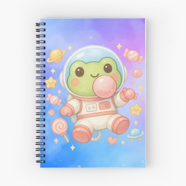 Item preview, Cute Frog Astronaut Blowing Bubble Gum – Kawaii Pastel Space Galaxy Art designed and sold by p-frosty-design.