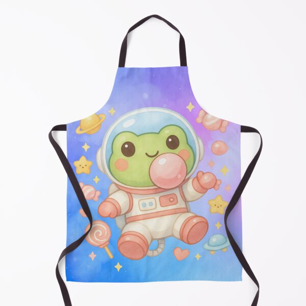 Item preview, Cute Frog Astronaut Blowing Bubble Gum – Kawaii Pastel Space Galaxy Art designed and sold by p-frosty-design.