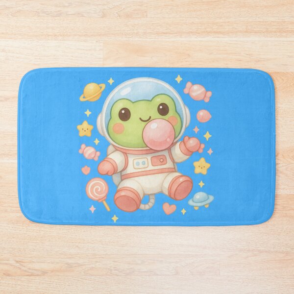 Item preview, Cute Frog Astronaut Blowing Bubble Gum – Kawaii Pastel Space Galaxy Art designed and sold by p-frosty-design.