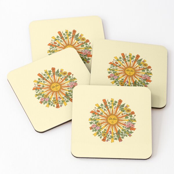 Item preview, Vintage Retro Floral Sun - Botanical Celestial Tarot Art designed and sold by VibeMax.