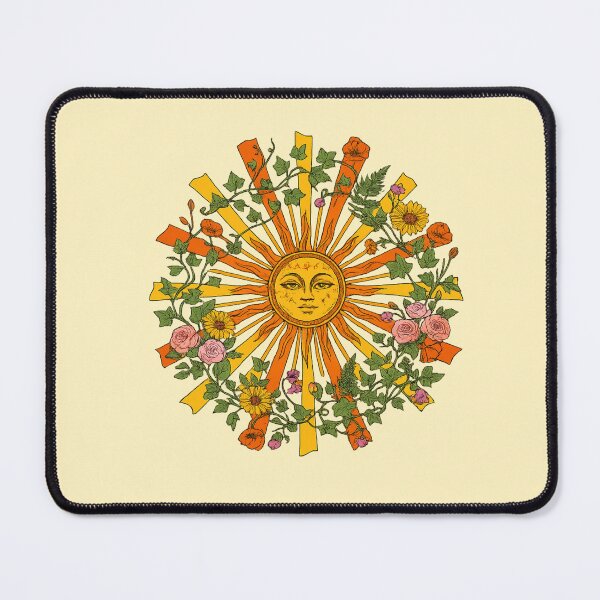 Item preview, Vintage Retro Floral Sun - Botanical Celestial Tarot Art designed and sold by VibeMax.