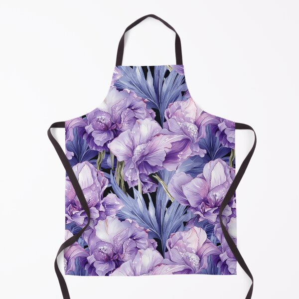 Item preview, Purple and white iris flower seamless pattern designed and sold by Leylita Design.