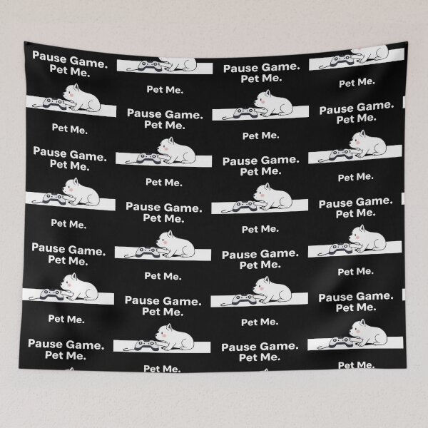 Item preview, Pause Game Pet Me Funny Gamer Dog Puppy Graphic designed and sold by artlife4.