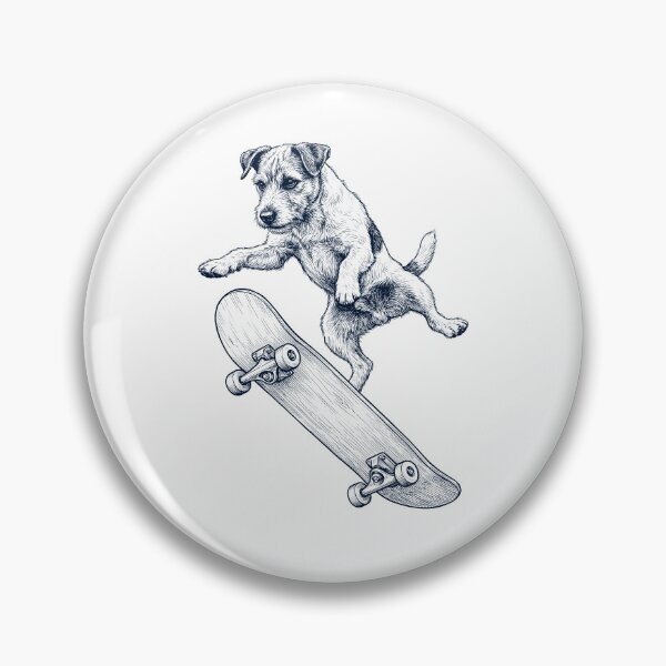 Item preview, Vintage Patterdale Terrier Skateboarding Skate Dog Dad Lover designed and sold by DoodleTortle.