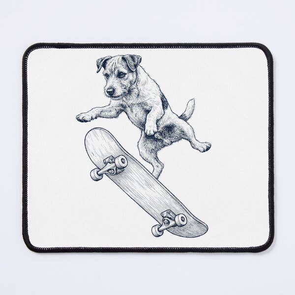 Item preview, Vintage Patterdale Terrier Skateboarding Skate Dog Dad Lover designed and sold by DoodleTortle.