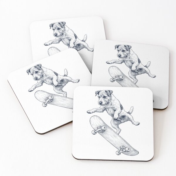 Item preview, Vintage Patterdale Terrier Skateboarding Skate Dog Dad Lover designed and sold by DoodleTortle.