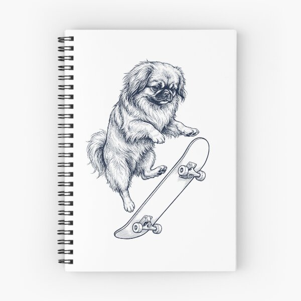 Artikelvorschau, Vintager Pekingese Skateboarding Skate Dog Dad Lover entworfen und verkauft von DoodleTortle.