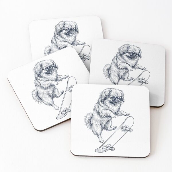 Item preview, Vintage Pekingese Skateboarding Skate Dog Dad Lover designed and sold by DoodleTortle.