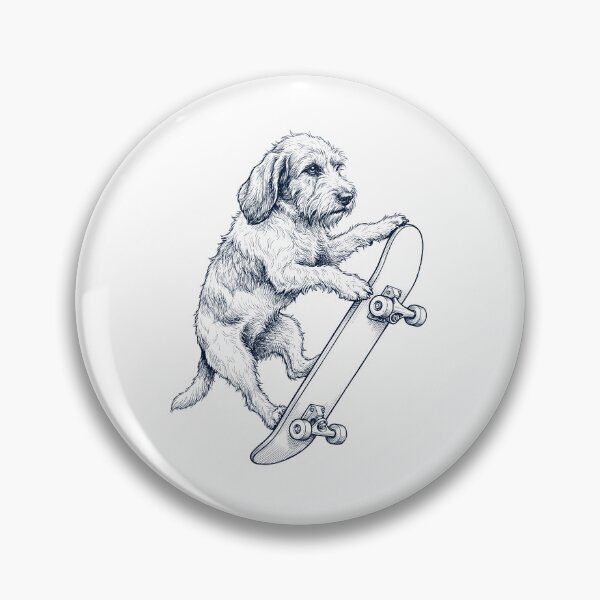 Item preview, Vintage Petit Basset Griffon Vendeen Skateboarding Skate Dog Dad Lover designed and sold by DoodleTortle.