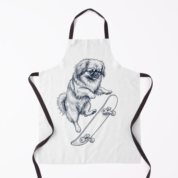 Artikelvorschau, Vintager Pekingese Skateboarding Skate Dog Dad Lover entworfen und verkauft von DoodleTortle.