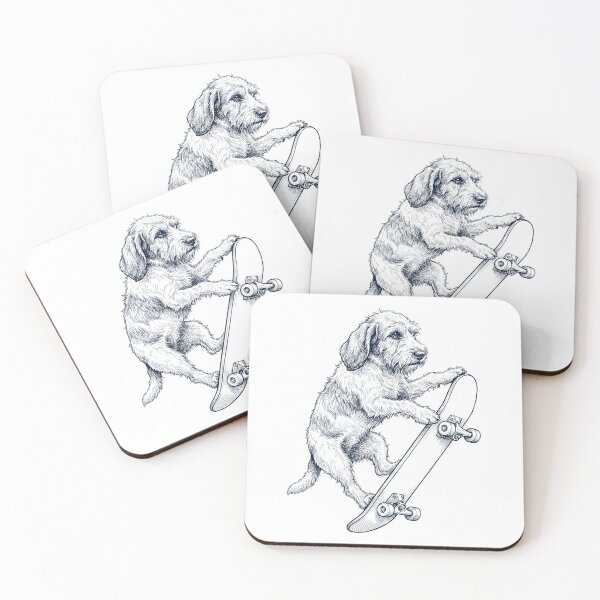 Item preview, Vintage Petit Basset Griffon Vendeen Skateboarding Skate Dog Dad Lover designed and sold by DoodleTortle.