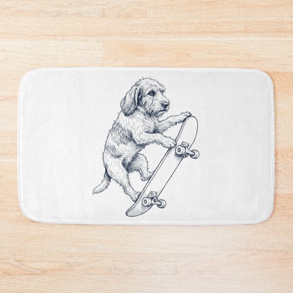Item preview, Vintage Petit Basset Griffon Vendeen Skateboarding Skate Dog Dad Lover designed and sold by DoodleTortle.