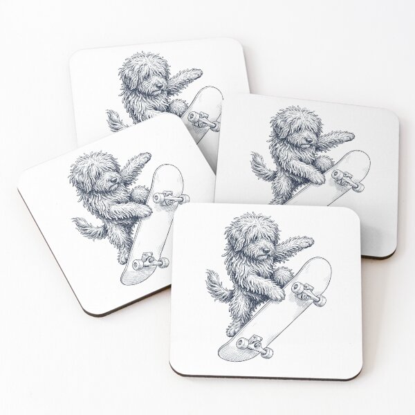 Item preview, Vintage Puli Skateboarding Skate Dog Dad Lover designed and sold by DoodleTortle.