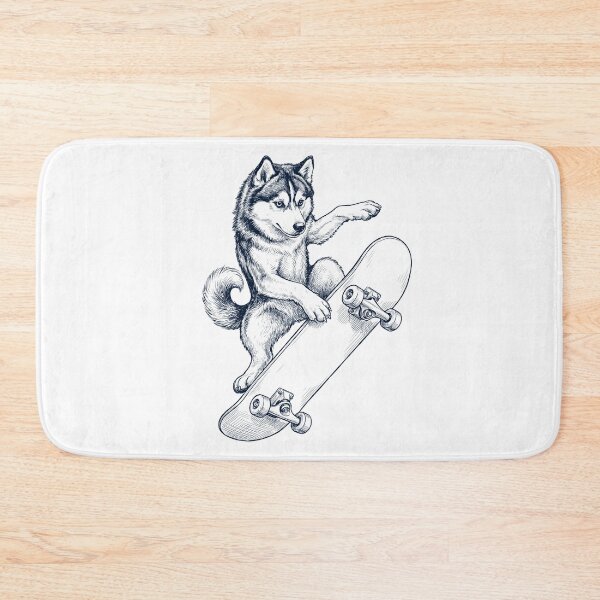 Item preview, Vintage Pomsky Skateboarding Skate Dog Dad Lover designed and sold by DoodleTortle.