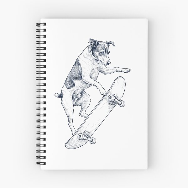 Item preview, Vintage Rat Terrier Skateboarding Skate Dog Dad Lover designed and sold by DoodleTortle.