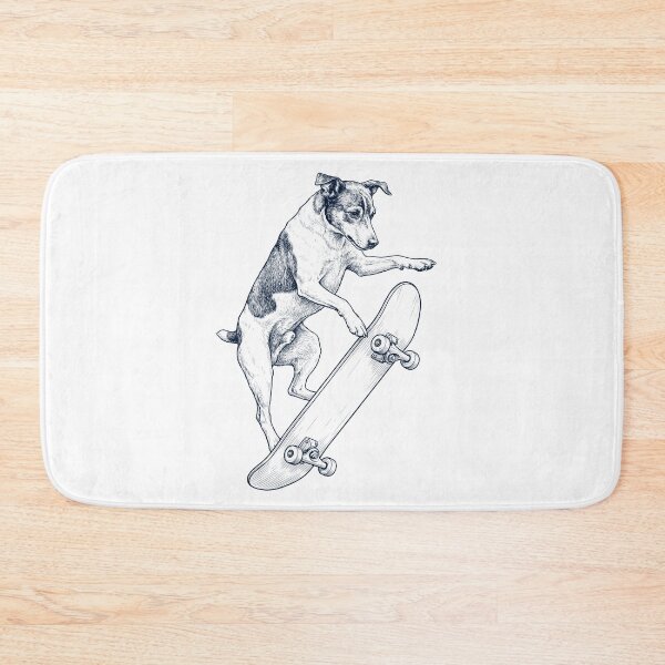 Item preview, Vintage Rat Terrier Skateboarding Skate Dog Dad Lover designed and sold by DoodleTortle.
