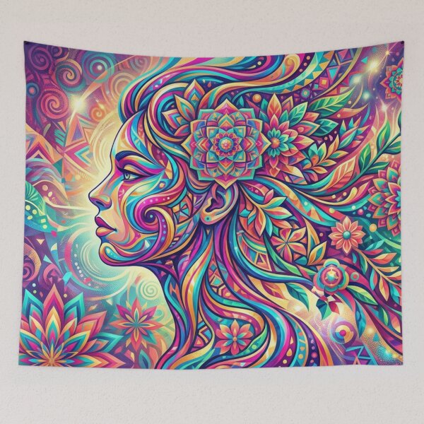 Item preview, Psychedelic nature-face fusion designed and sold by Sigtrix.